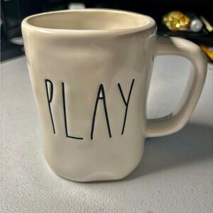 Rae Dunn White 'Play' Mug